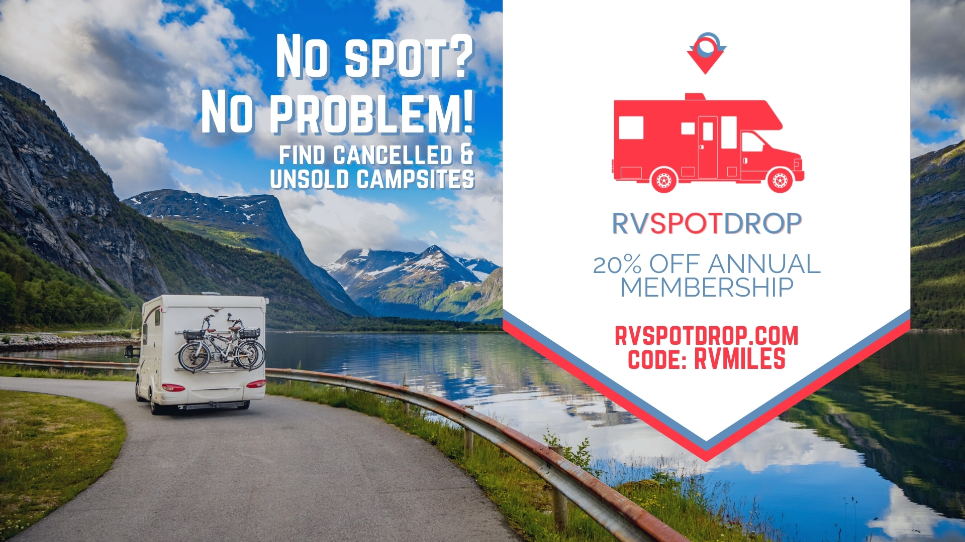 Save 20% off RVSpotDrop Membership with Coupon Code