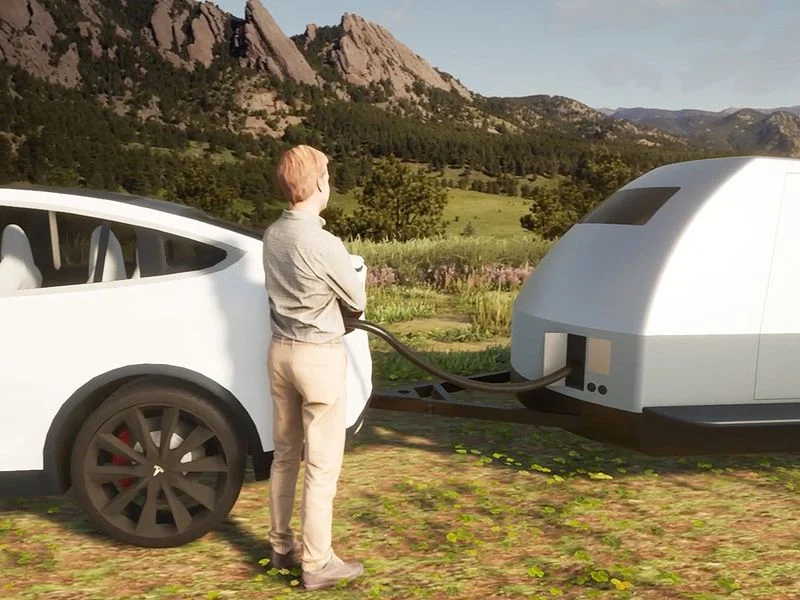 EV Charging The Boulder Colorado Teardrop's Camper